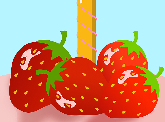 草莓蛋糕（图ZOTIxOTEzNTY=） - 创作习作 - 站酷设计师简之style原创素材 - 站酷ZCOOL