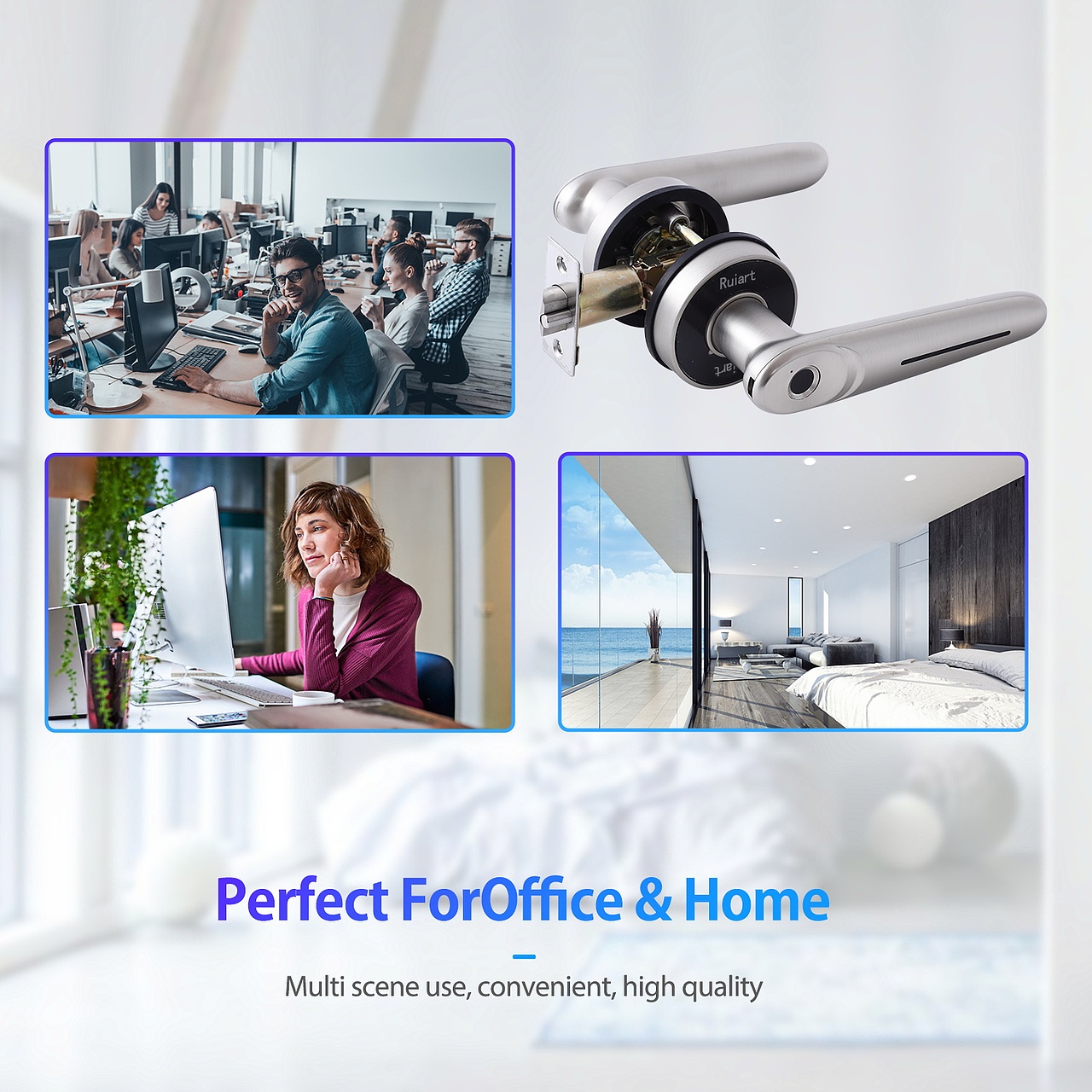 亚马逊门把锁主图设计