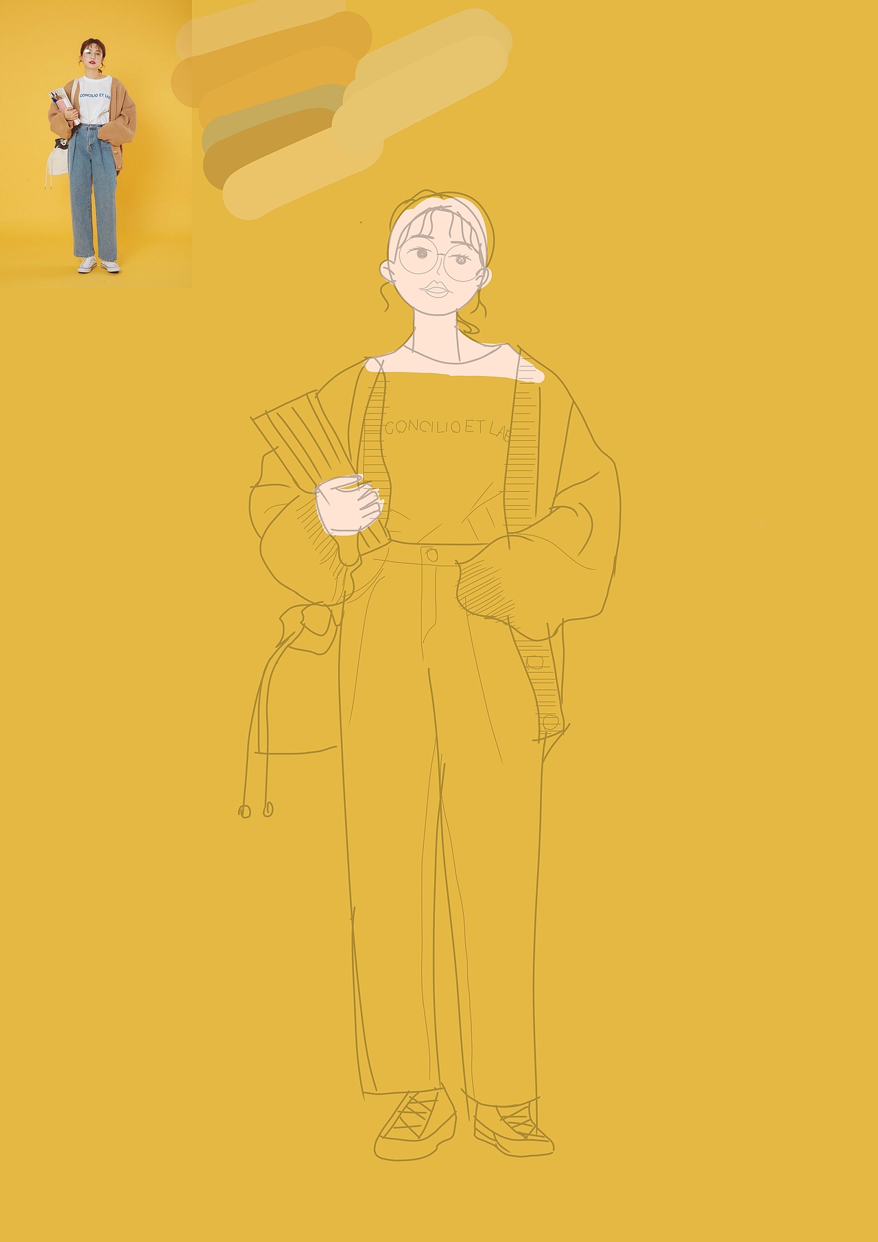 人物转插画（一）（图ZMjIxMzE2MzY4） - 创作习作 - 站酷设计师爱画画的小G原创素材 - 站酷ZCOOL