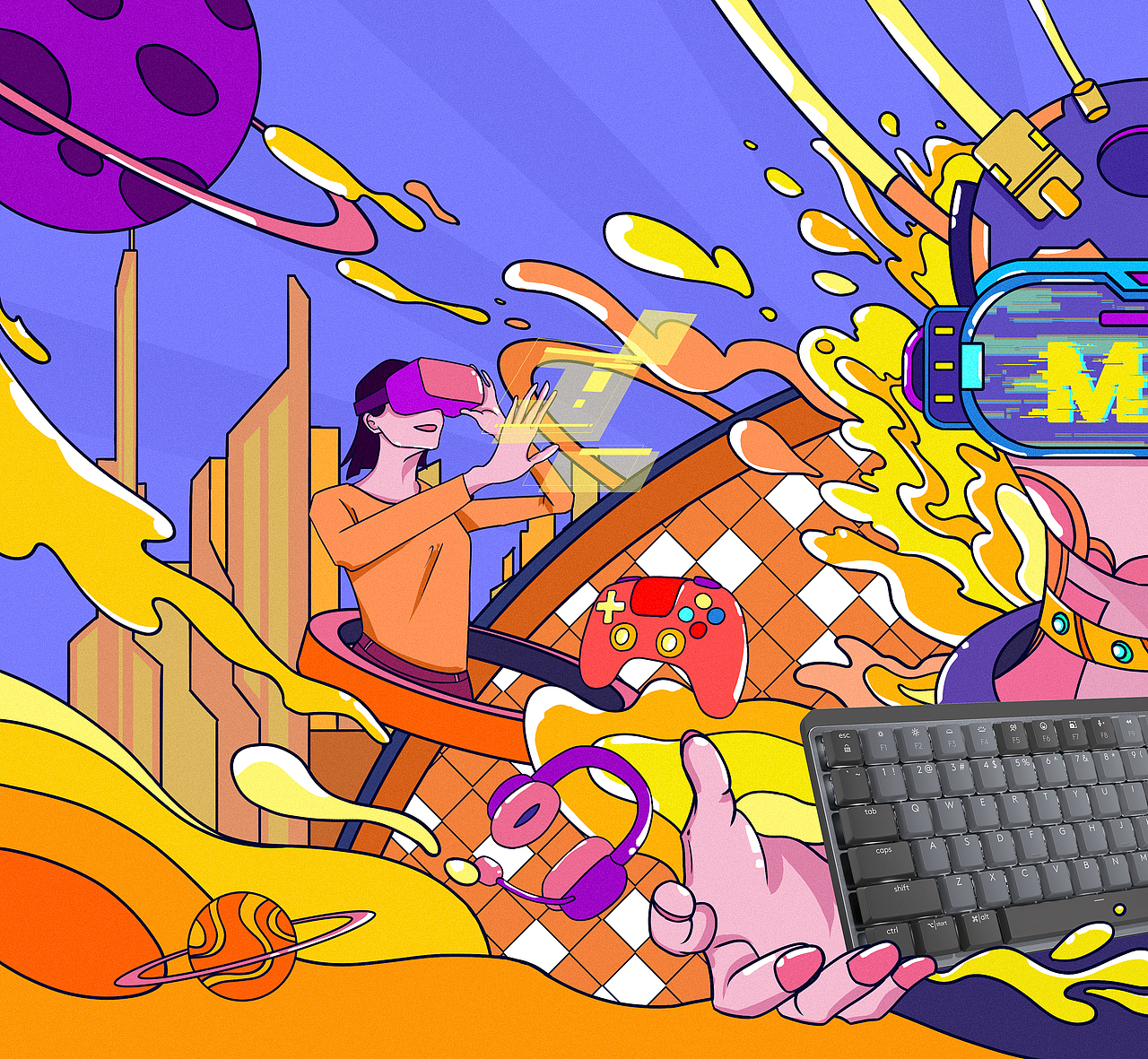 罗技mx海报-工作娱乐两手抓