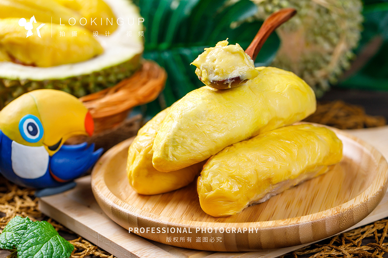 大嘴鸟进口榴莲天津商业产品美食水果拍摄 吱知视觉