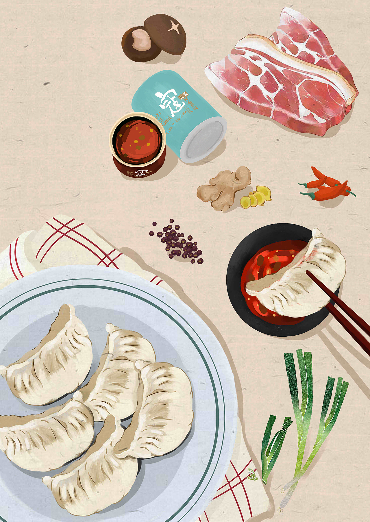 四川 川菜插画 12月台历插画（图ZMTQ4Mzk5NzAw） - 商业插画 - 站酷设计师Mis陈大欣原创素材 - 站酷ZCOOL