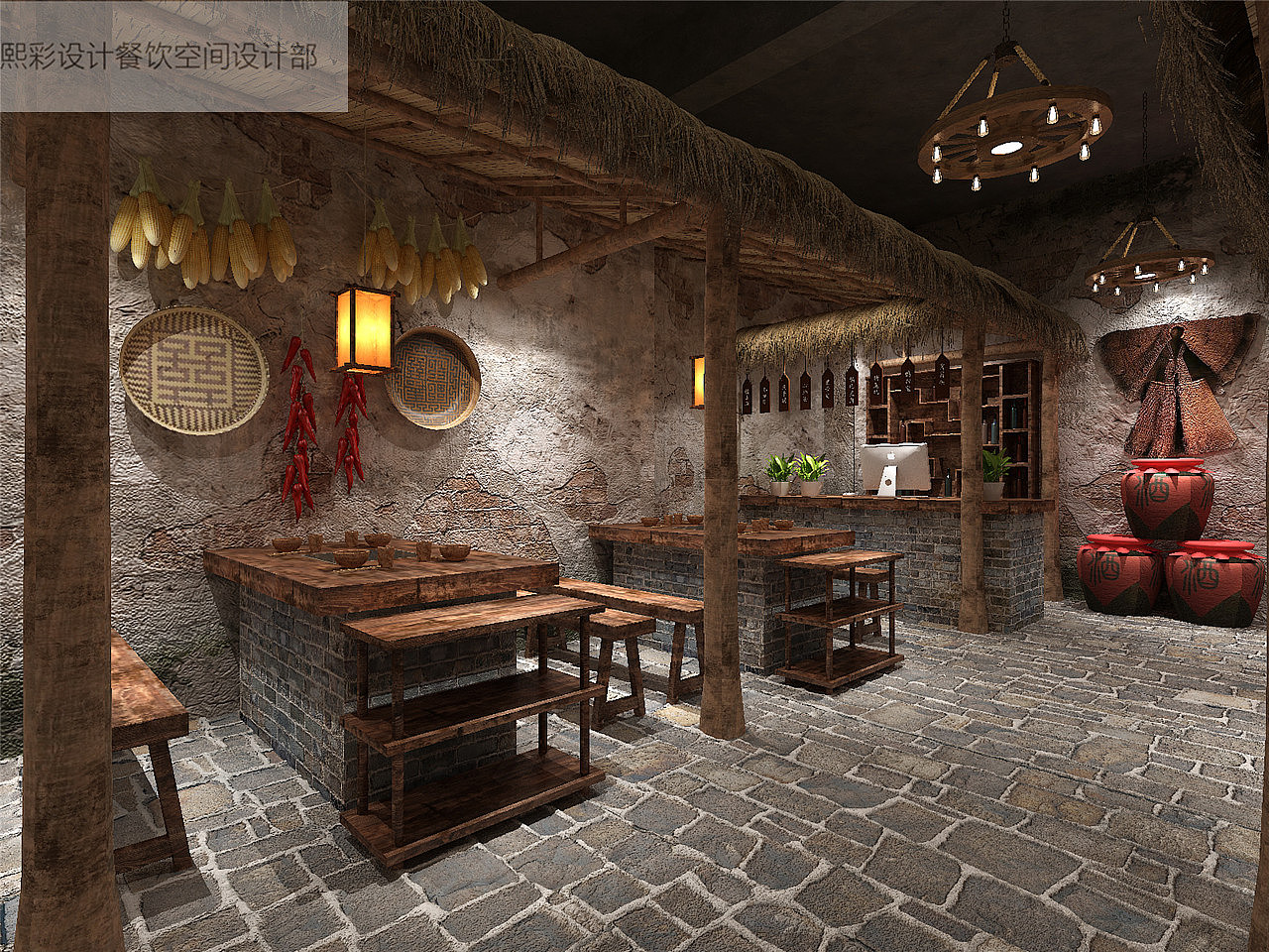 火锅店设计阐述|火锅店铺装修设计|老火锅店装修设计
