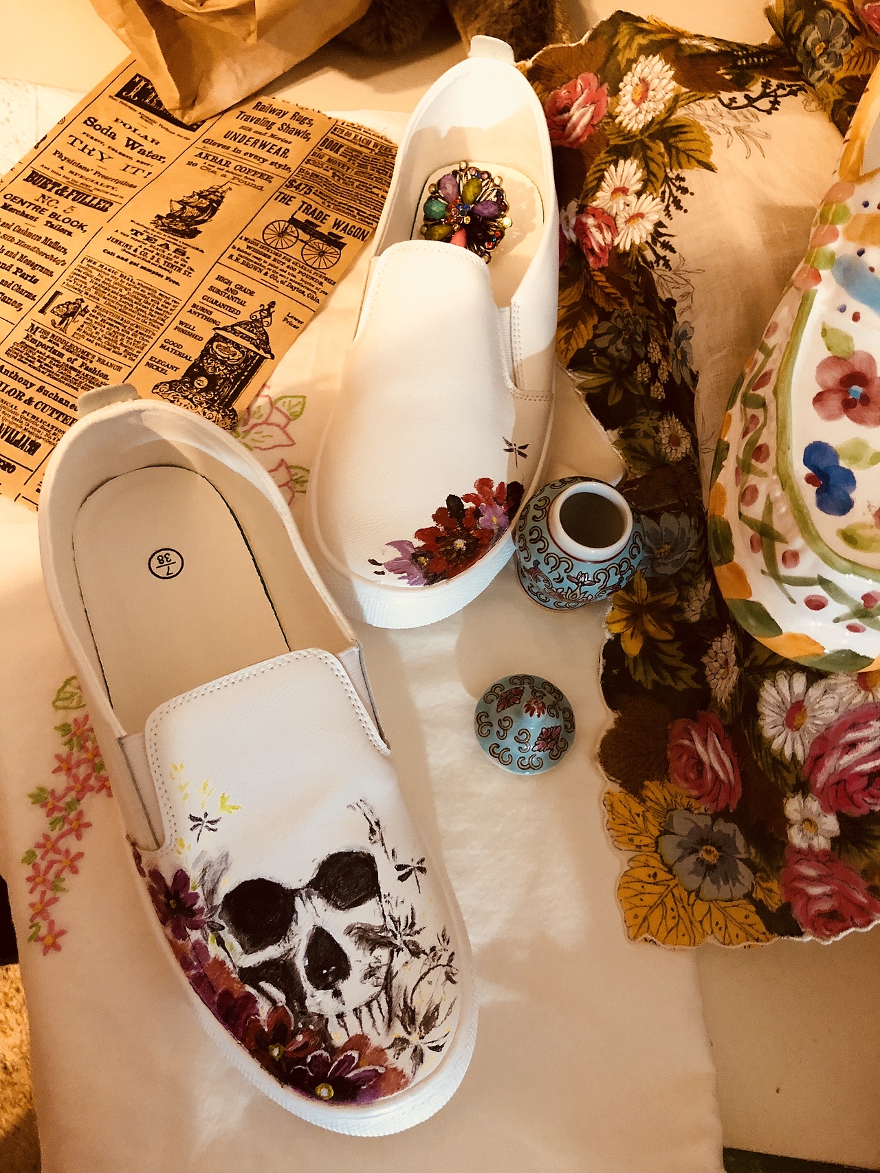 最近一个月画的手绘鞋