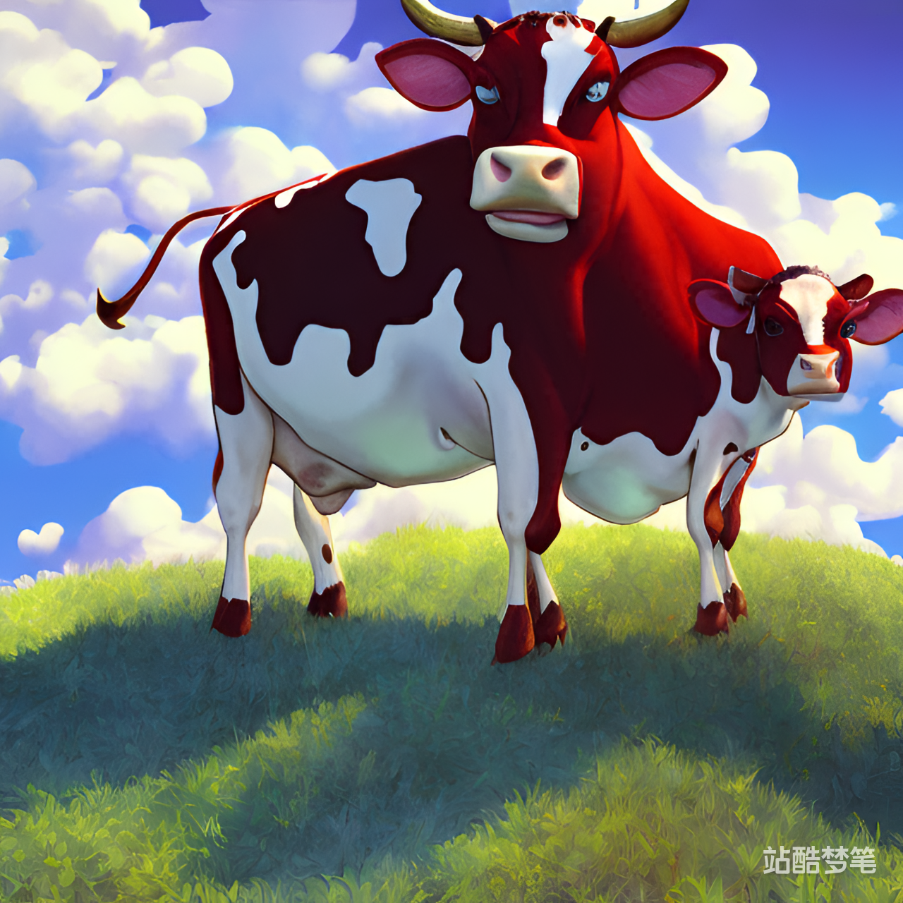 卡通奶牛图片素材-编号05612651-图行天下