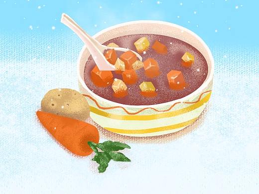 插畫~臘八粥（個人主頁-ZMzg3MjI3MDQ=） - 創(chuàng)作習(xí)作 - 站酷設(shè)計師唐小禮原創(chuàng)素材 - 站酷ZCOOL