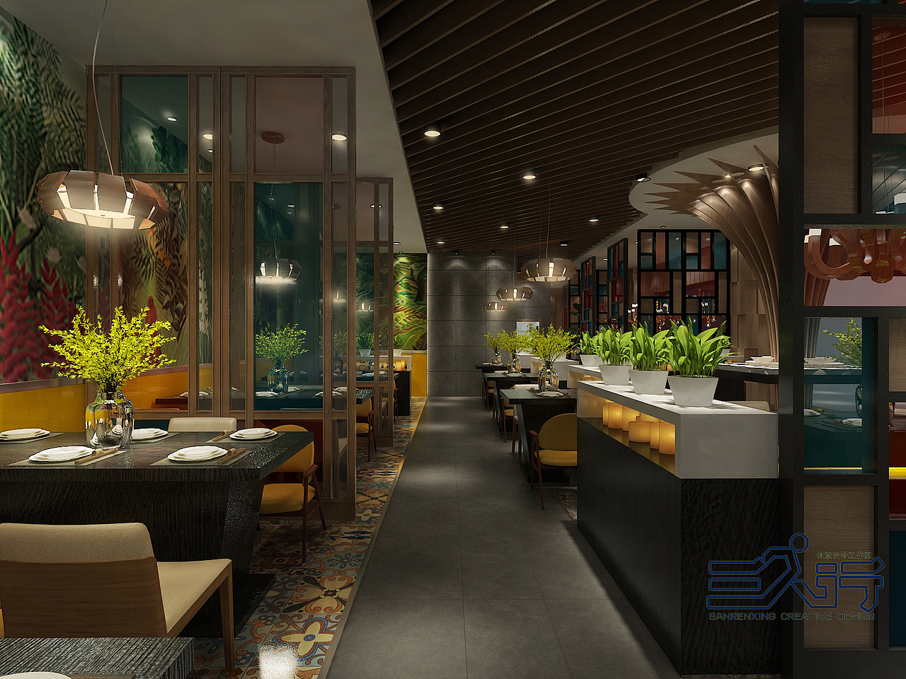 火锅店餐饮空间室内设计
