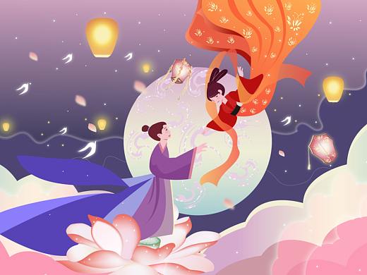 矢量国潮风格插画
