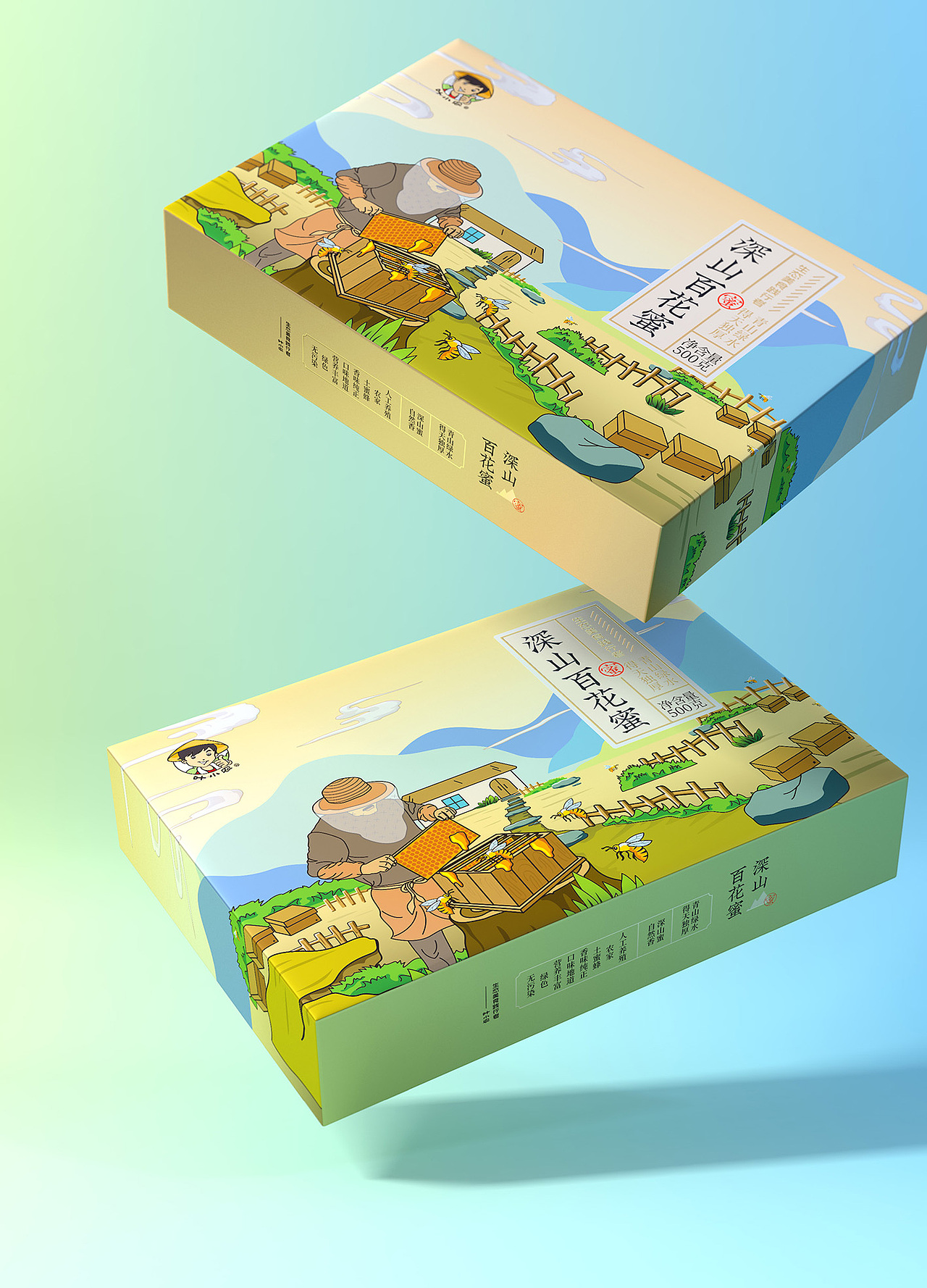 叶小农-农家山花蜜（图ZMjU0Mzk0MjQ0） - 包装 - 站酷设计师肖少坤原创素材 - 站酷ZCOOL