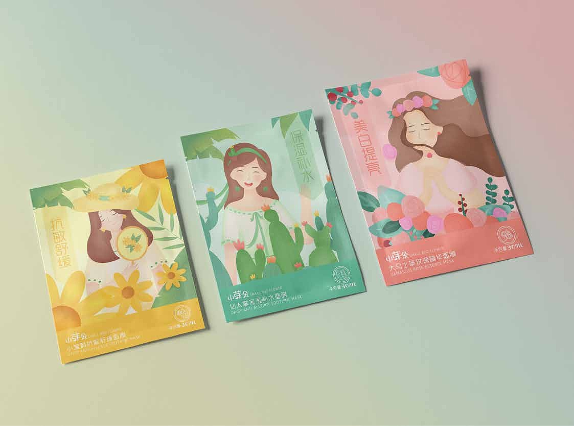 小芽朵面膜-品牌VI（图ZMjIyNzgyMTEy） - 品牌 - 站酷设计师不是惠文呀原创素材 - 站酷ZCOOL