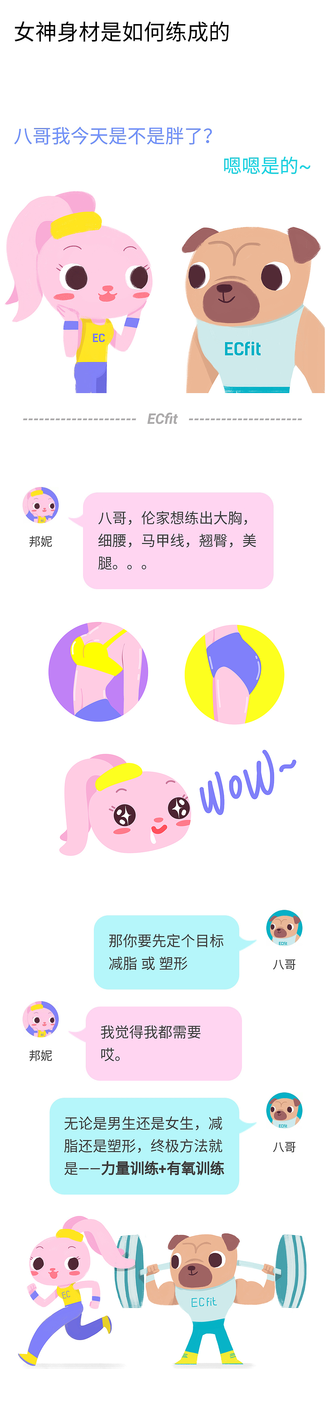 健身漫画（图ZMTA5MzcyMDg4） - 单幅漫画 - 站酷设计师芹爷爷原创素材 - 站酷ZCOOL