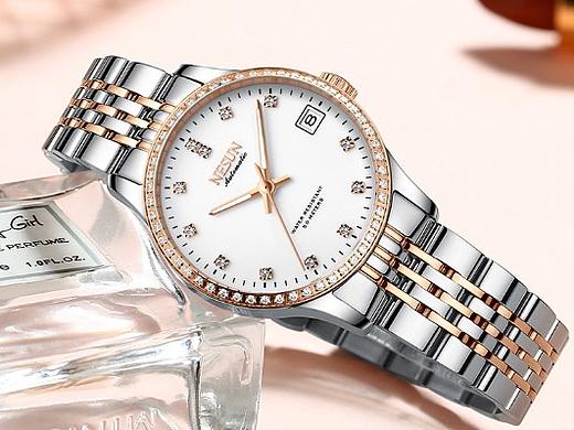 手表摄影/NESUN尼尚女机械表防水夜光时尚女表机械表