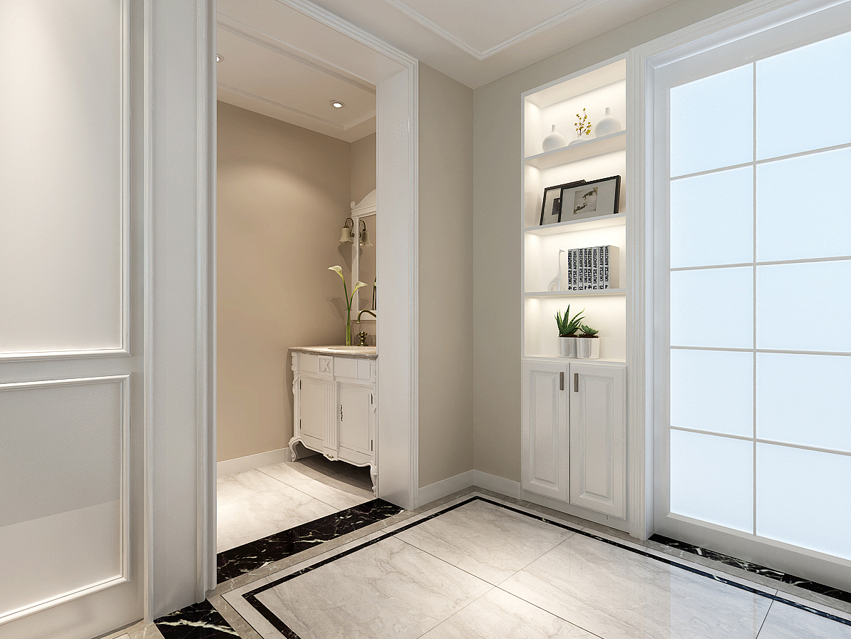 济南万泰装饰海信君和170平美式风格装修设计案例