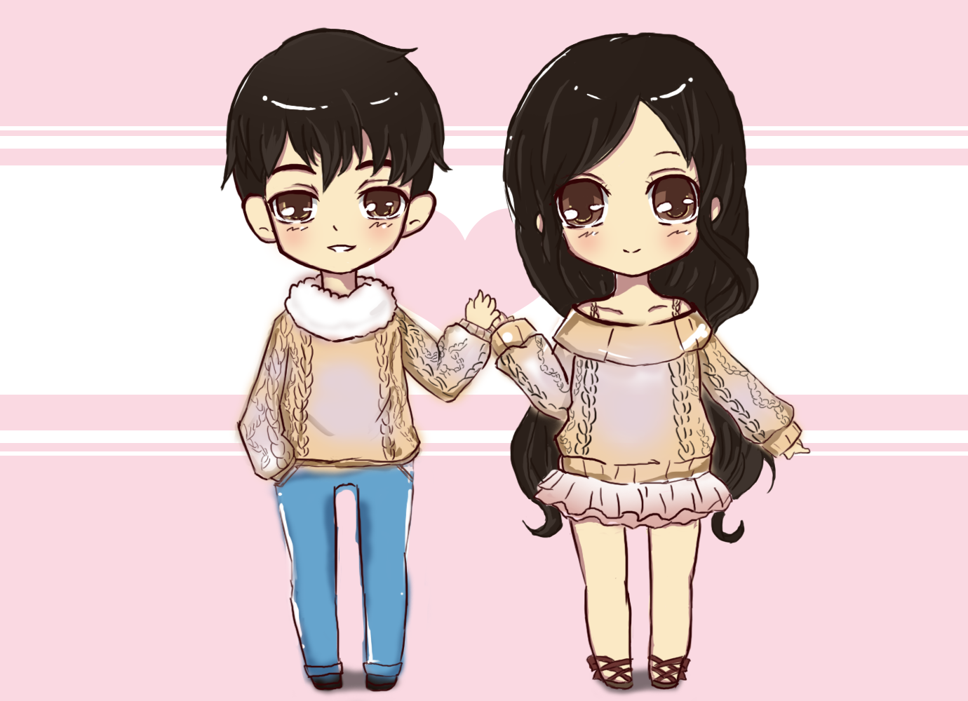 q版人物-----手绘|动漫|肖像漫画|尐猫猫 - 原创作品 - 站酷 (zcool)