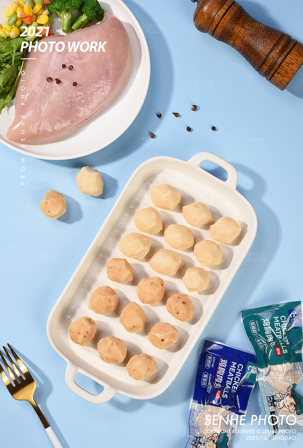 森和视觉 | 轻食鸡肉丸（图ZMjgzODA0MTYw） - 产品摄影 - 站酷设计师森和视觉摄影原创素材 - 站酷ZCOOL