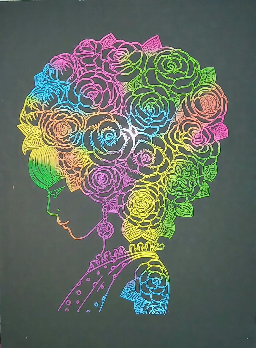 陆续上传我三年来的刮画作品