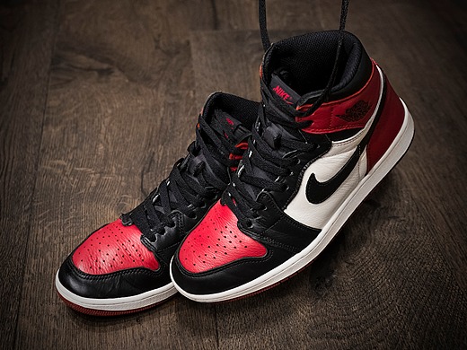 air jordan 1 retro high bred toe 黑红脚趾