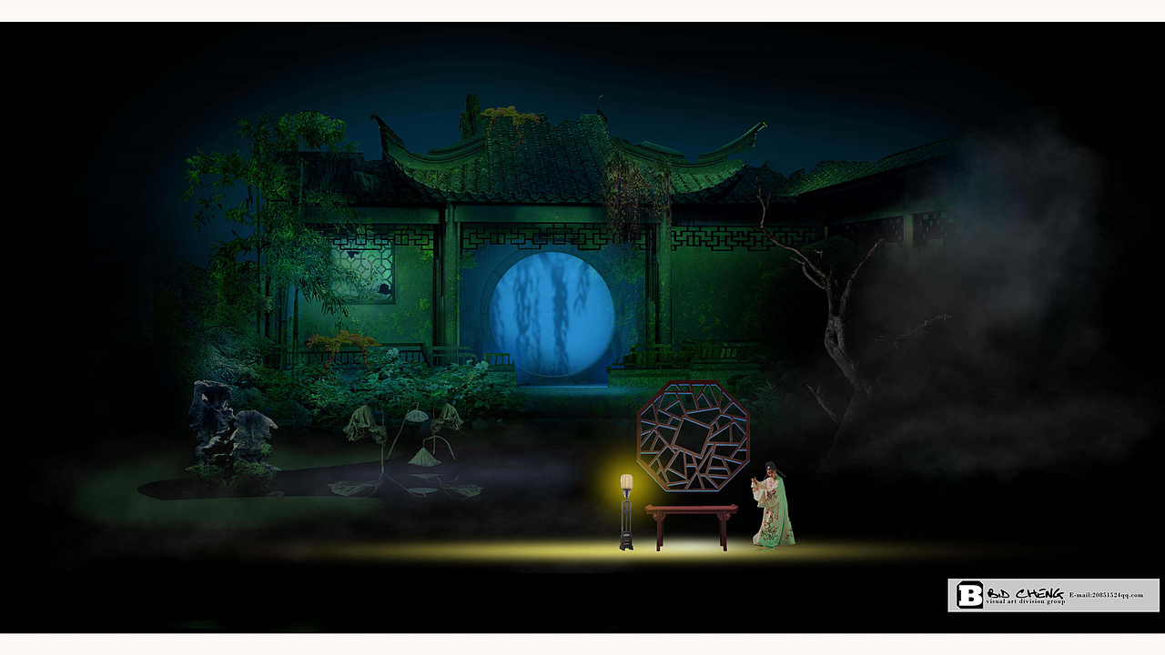 现代多媒体昆曲牡丹亭舞台概念方案设计