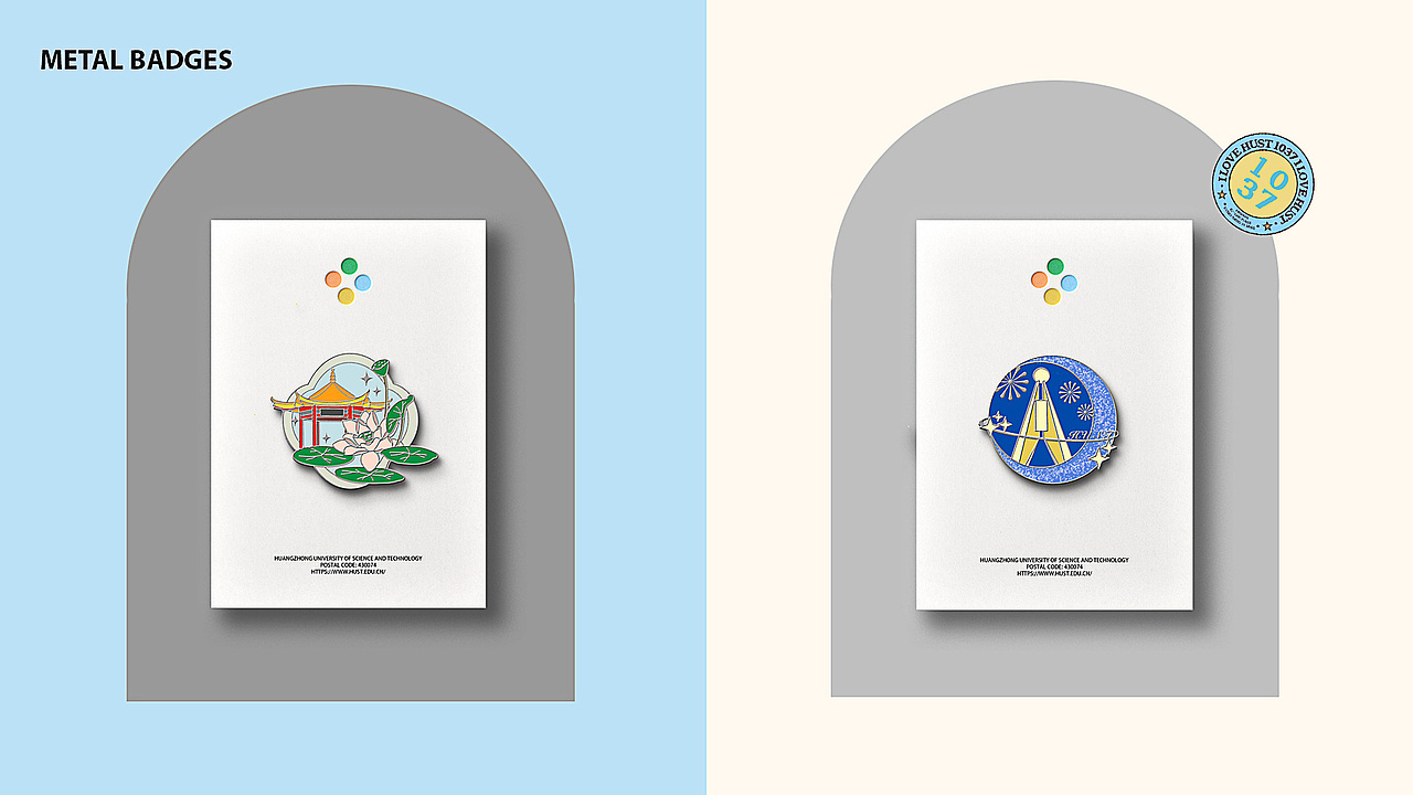 校园文创周边 金属徽章设计（图ZMzM2OTg3MjE2） - 商业插画 - 站酷设计师圆圈是饼原创素材 - 站酷ZCOOL