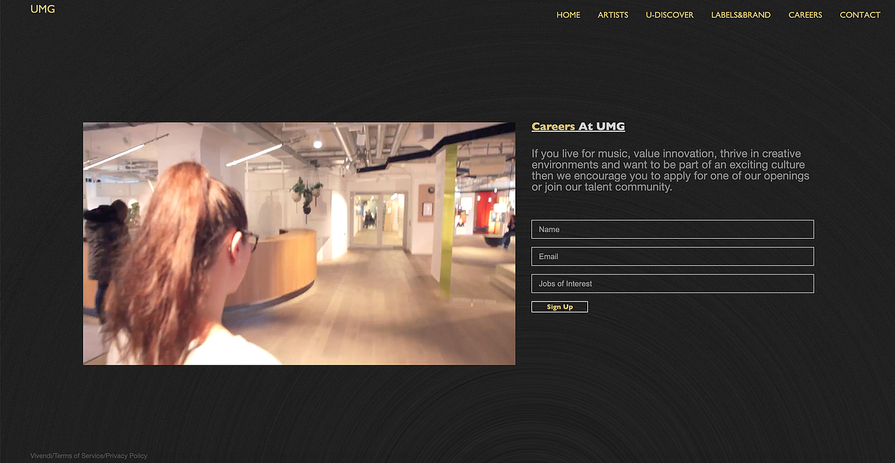 UMG-universal music group网页设计