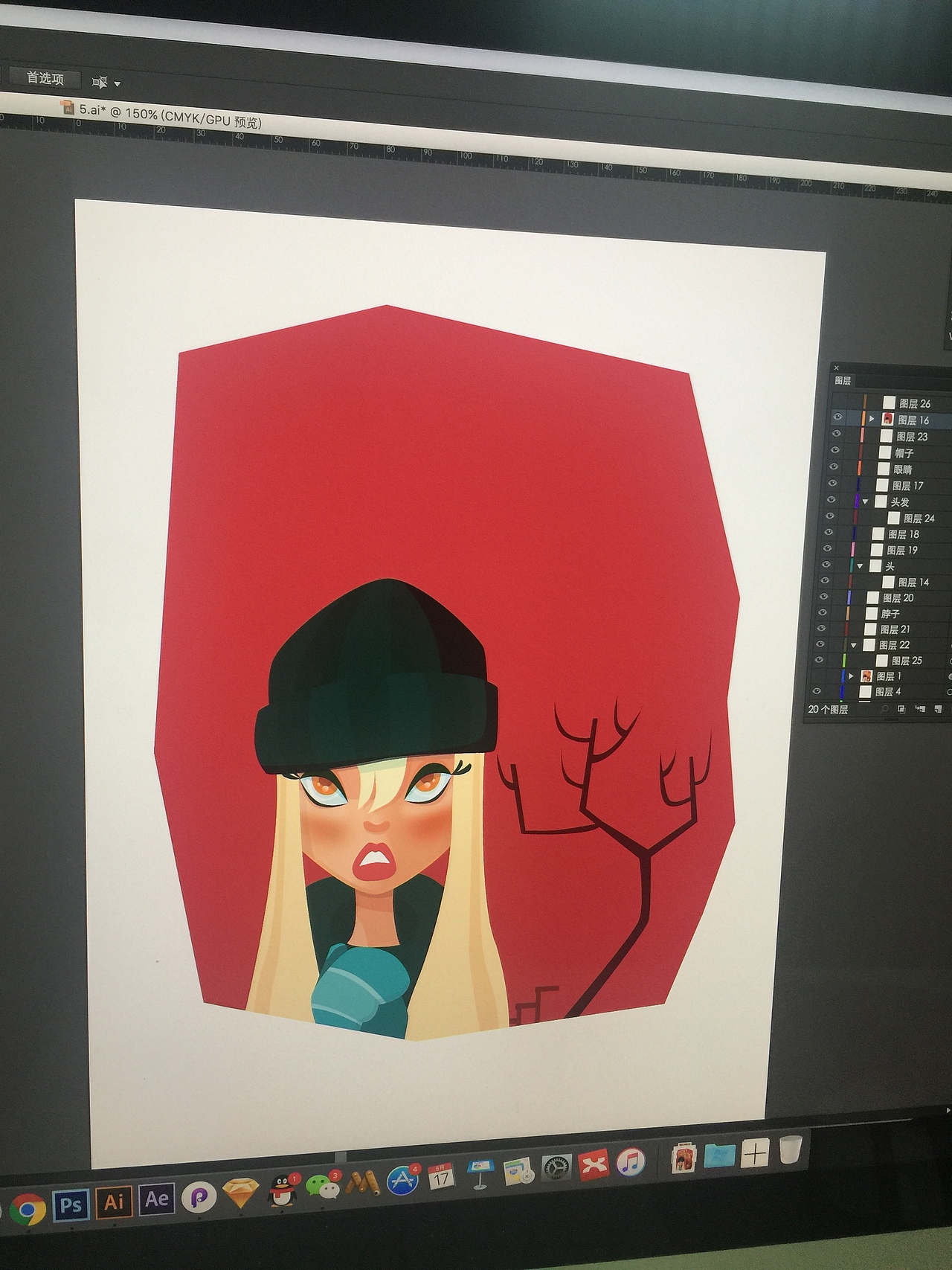 《怪物来了》手绘作品（图ZNzk3OTEzMDA=） - 创作习作 - 站酷设计师蘑菇妞妞媛0328原创素材 - 站酷ZCOOL