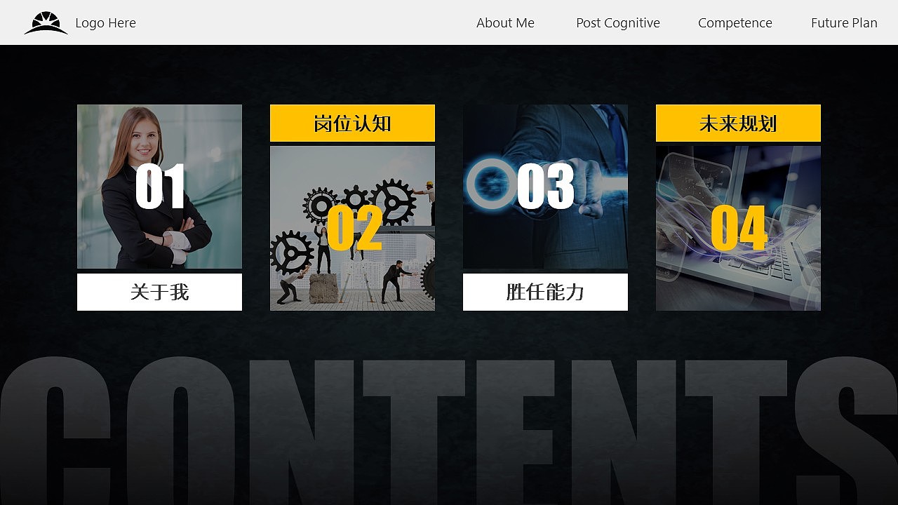 【归一演示】大气求职简历述职报告双封面封尾网页扁平化黑金商务报告PPT模板（图ZNzk2Nzg4MDA=） - PPT/Keynote - 站酷设计师归一演示原创素材 - 站酷ZCOOL