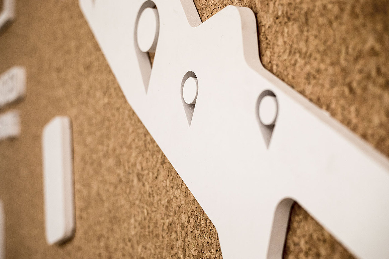 Wayfinding system in showroom