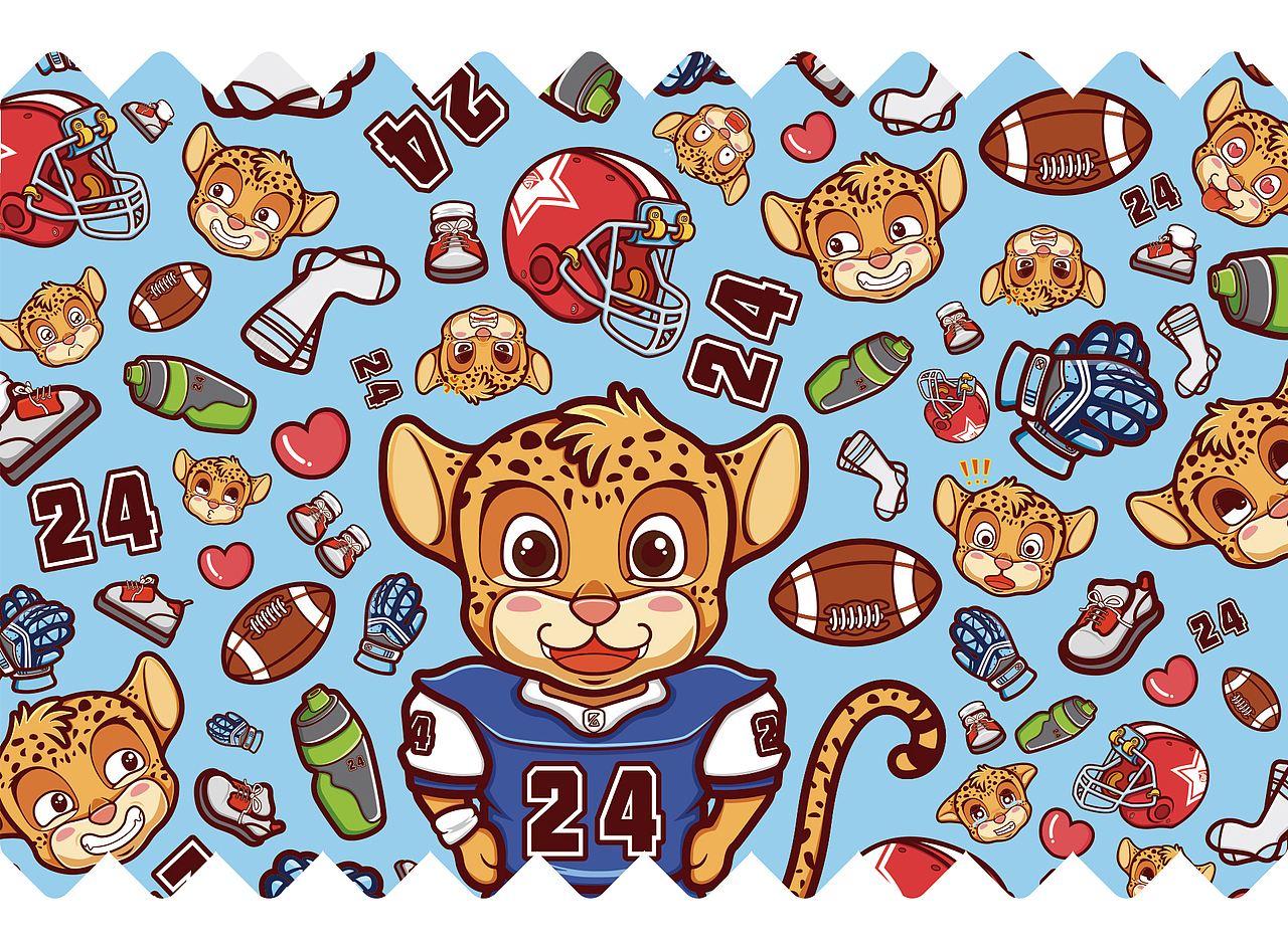 RUGBY-体育项目卡通形象设计——矢量插画（图ZODI5MTk0NjQ=） - 创作习作 - 站酷设计师JOU今天画画了没原创素材 - 站酷ZCOOL