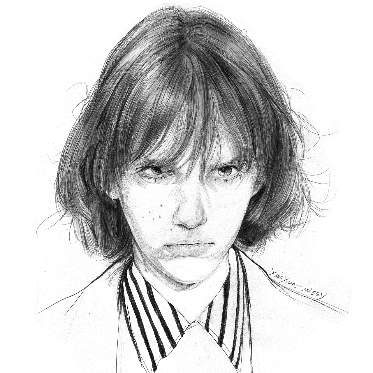 9画素描头像系列（图ZMjMwNjkwMjgw） - 绘画 - 站酷设计师XunxunMissy本人原创素材 - 站酷ZCOOL