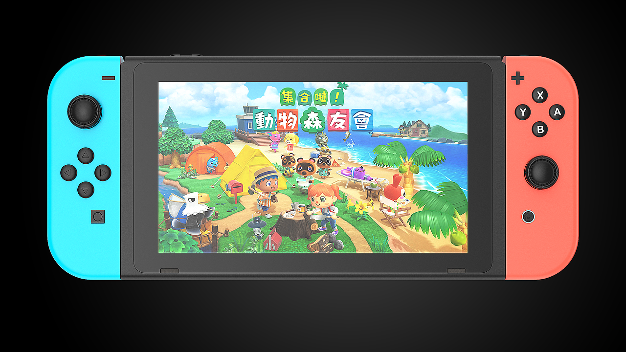 超高精度任天堂Nintendo Switch---C4D建模渲染