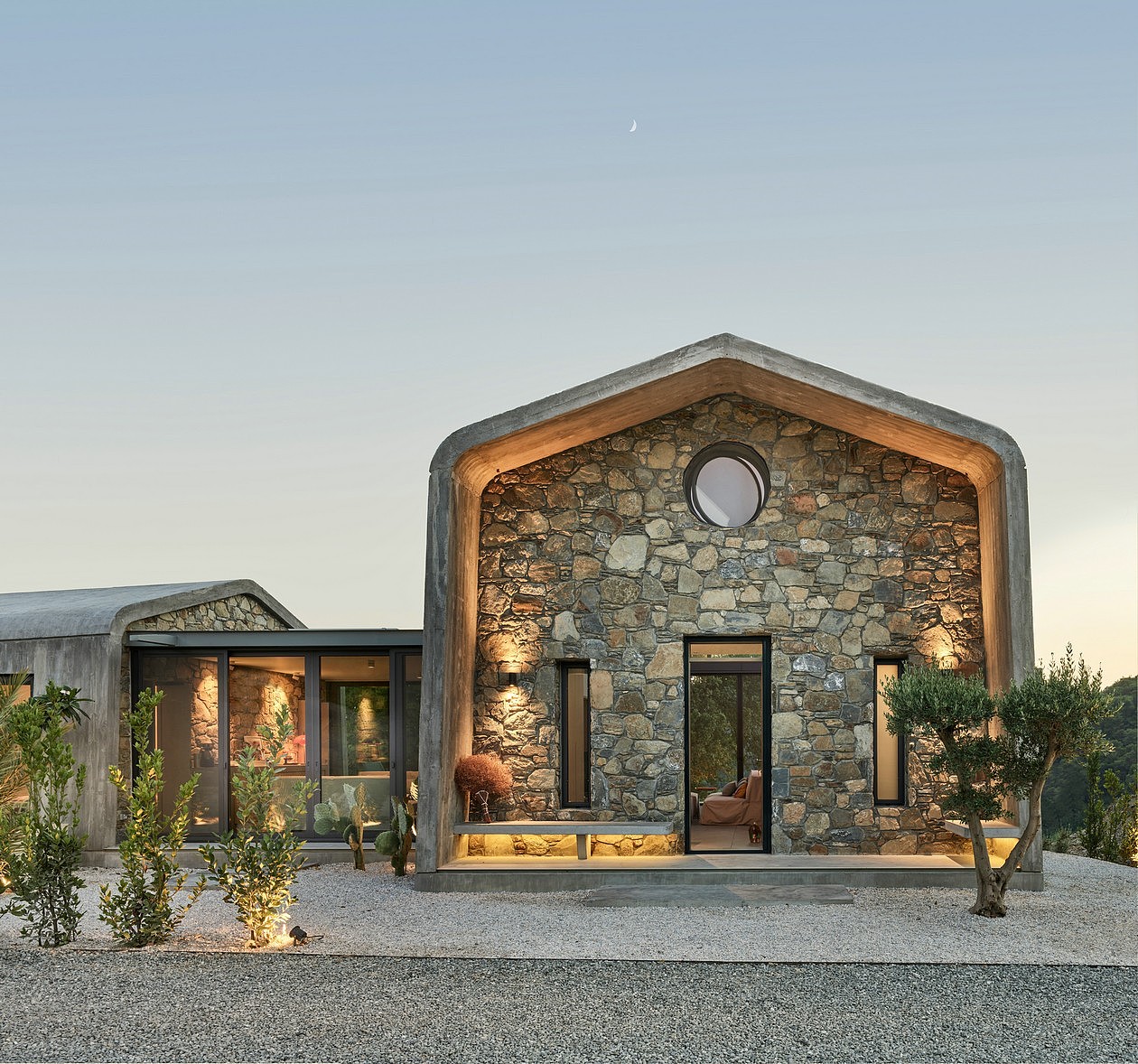 现代简约之u型别墅