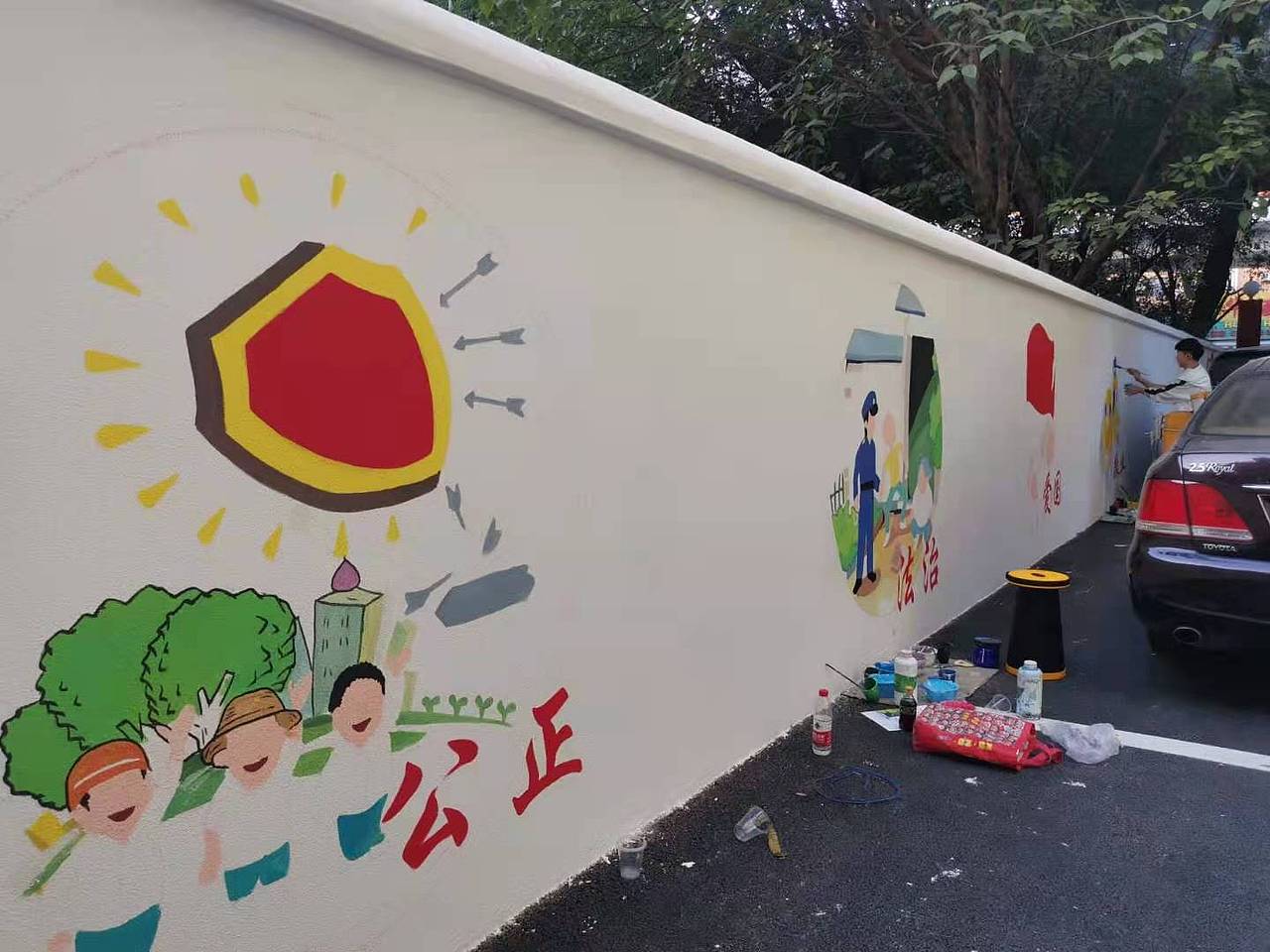 美丽乡村文化墙绘 新农村墙体美化