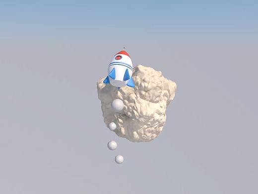 C4D-火箭星球小视频
