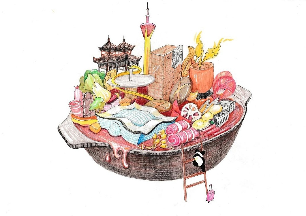 考研手绘插画练习 水彩马克笔彩铅。（图ZMTQyNTA4Mzgw） - 创作习作 - 站酷设计师贰北Adora原创素材 - 站酷ZCOOL