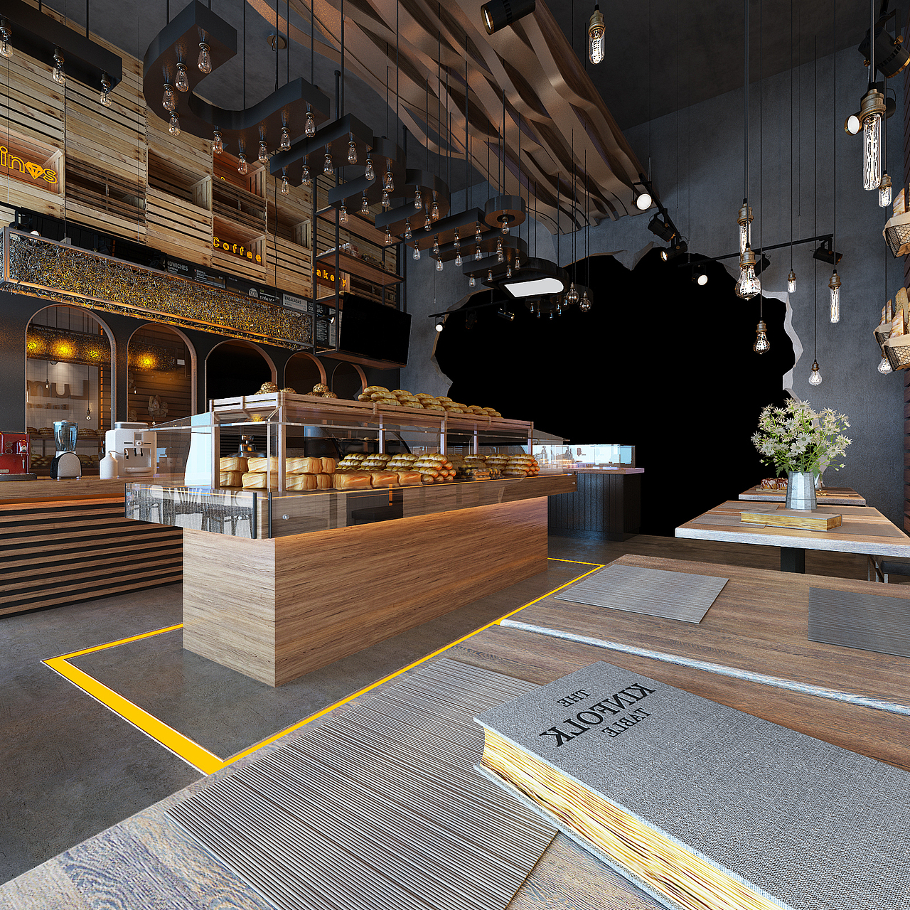 分享收藏a hood麻雀丨一间杂货铺致白"致简"标签室内设计咖啡店面包店