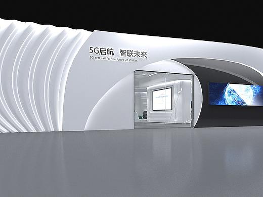 5G展厅展馆3D效果图