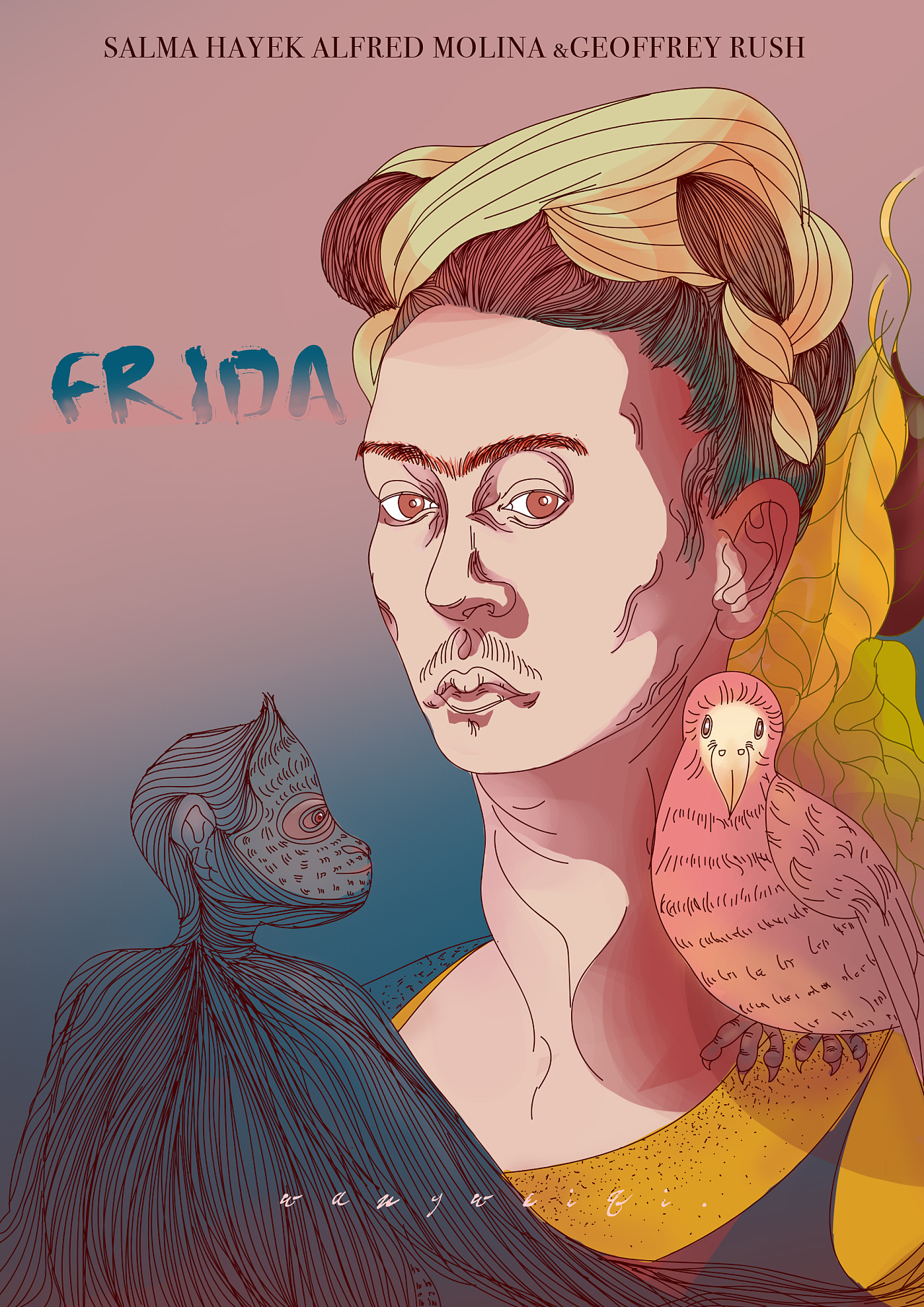 给喜欢的电影画海报