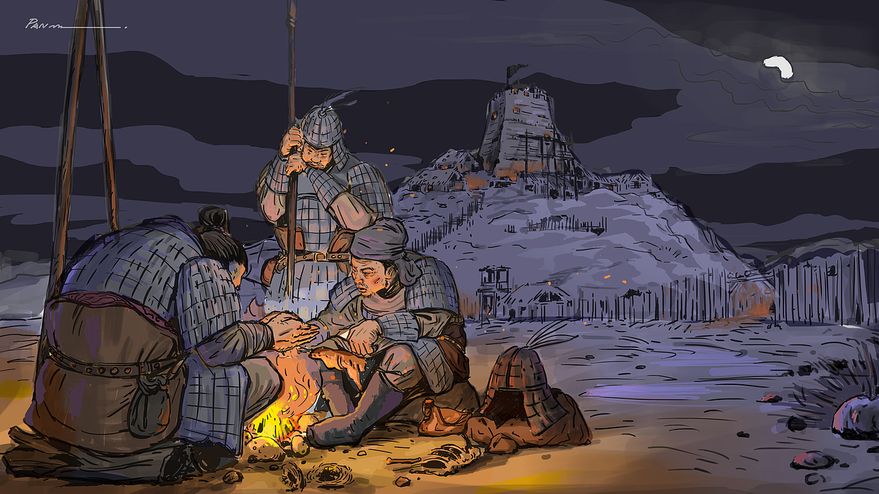 克亚克库都克遗址上色版