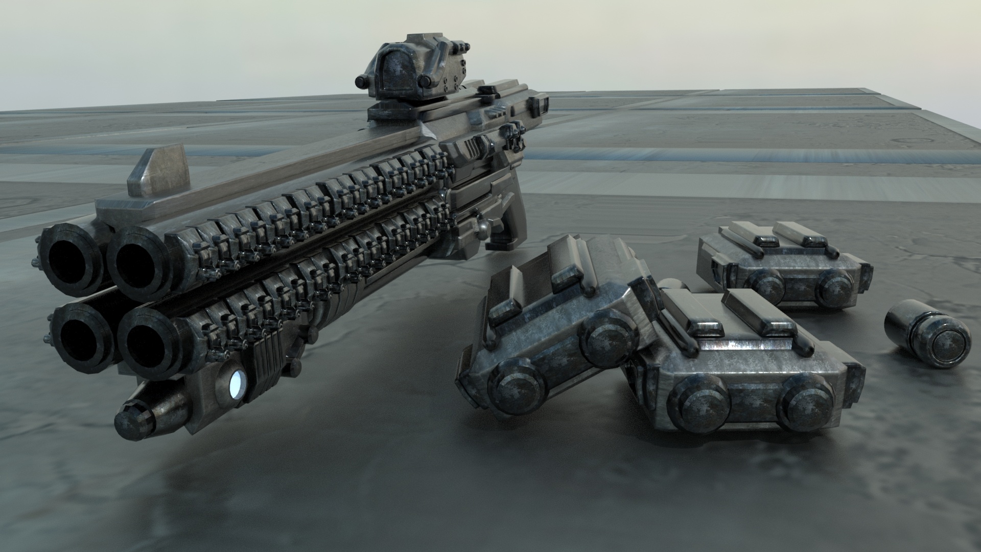 电磁轨道加速霰弹枪