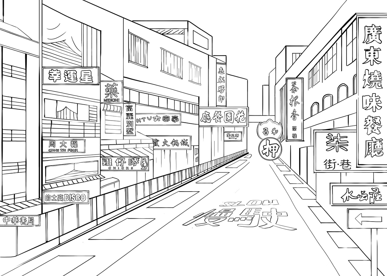 马克笔风景手绘---日本街景|插画|商业插画|谭泽鸿 - 原创作品 - 站酷 (ZCOOL)