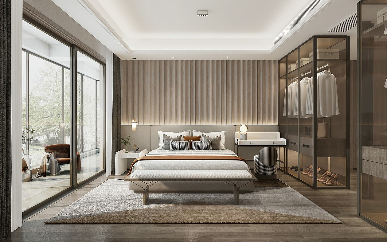 现代别墅效果图+施工图