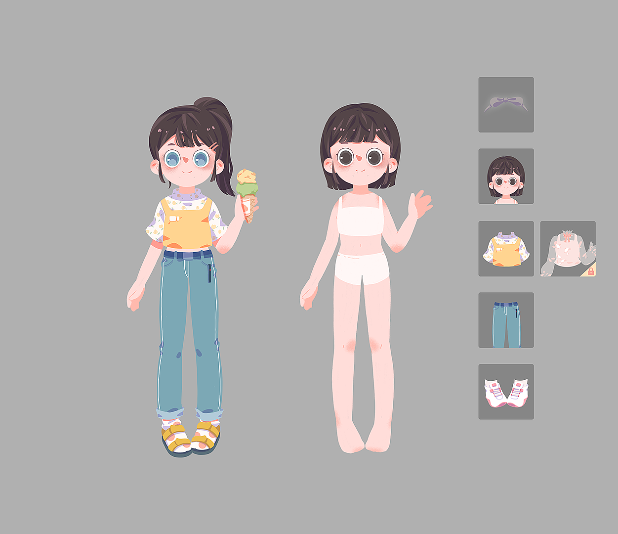 换装日记（图ZMTczNTMzNTg4） - 儿童插画 - 站酷设计师林夕同学原创素材 - 站酷ZCOOL