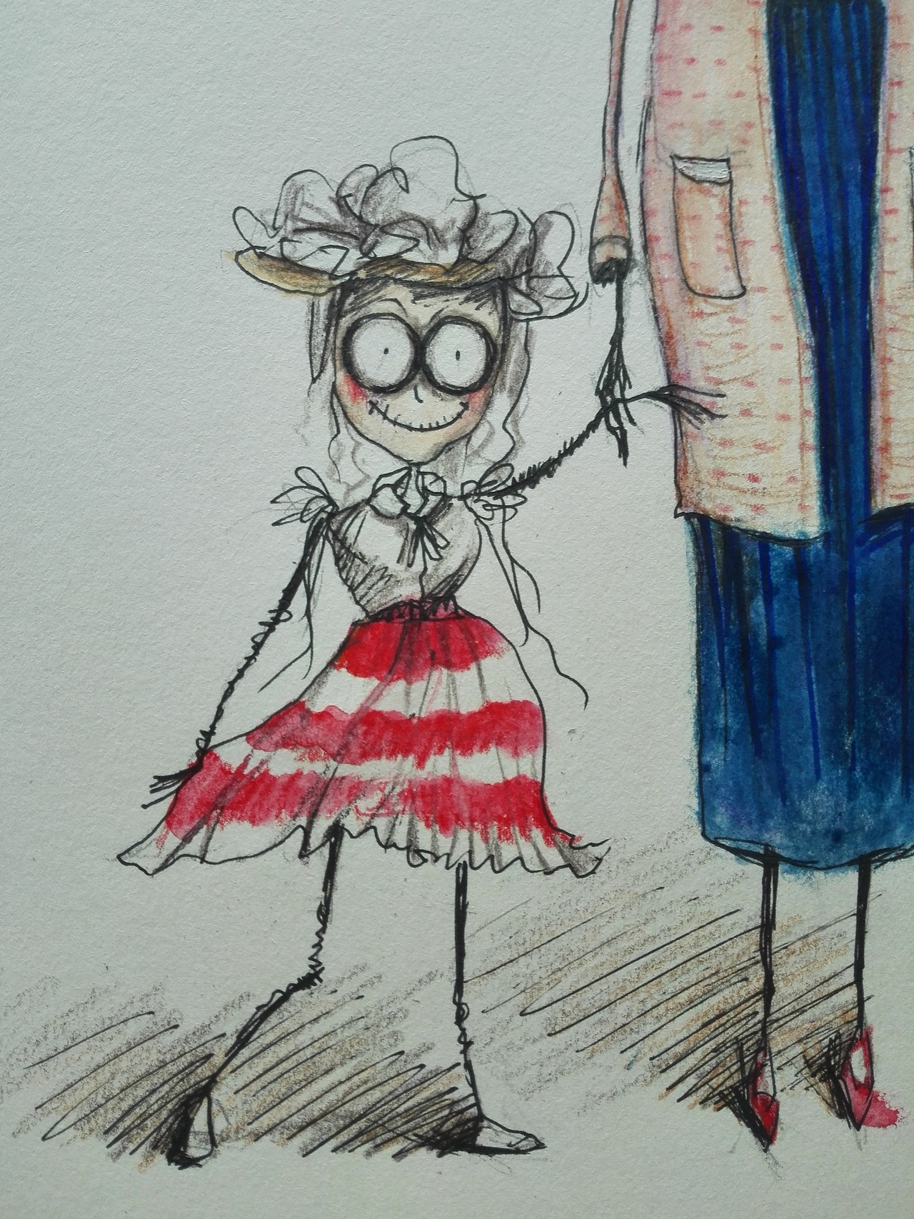 一波小姐姐彩铅画