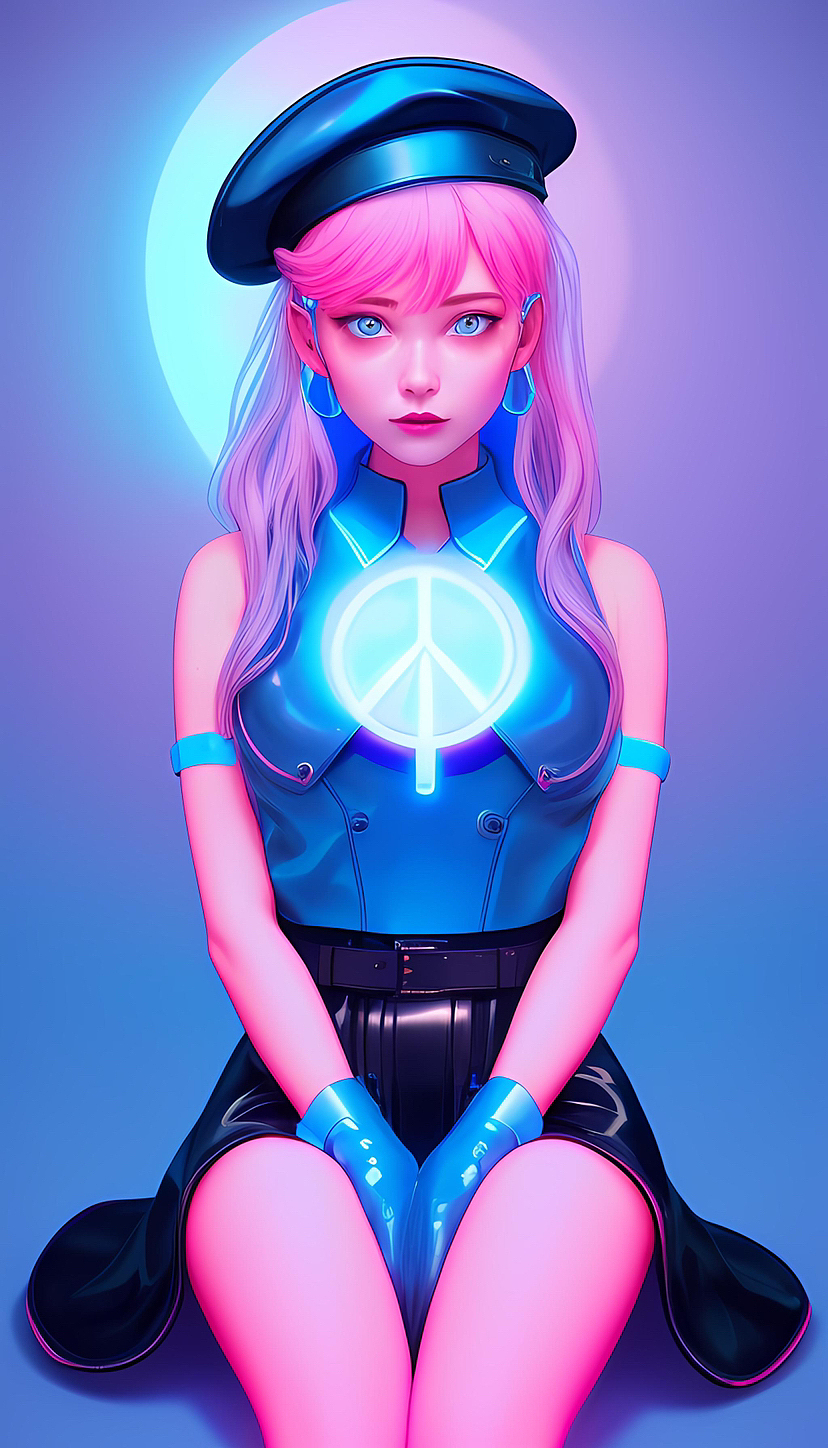 霓虹警官（图ZMzI5MTc3NTYw） - AI作品 - 站酷设计师迂回值RDR原创素材 - 站酷ZCOOL