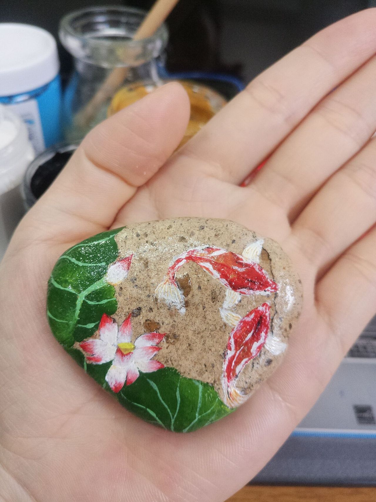 《小金鱼》-石头画练习