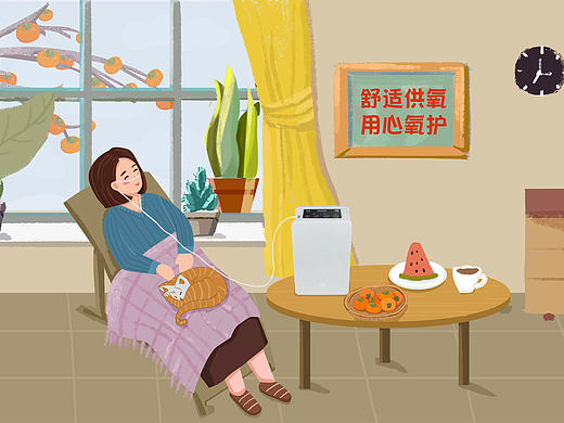 制氧機(jī)海報(bào)（個(gè)人主頁-ZNTM5MTk1NDA=） - 海報(bào) - 站酷設(shè)計(jì)師張海玲原創(chuàng)素材 - 站酷ZCOOL