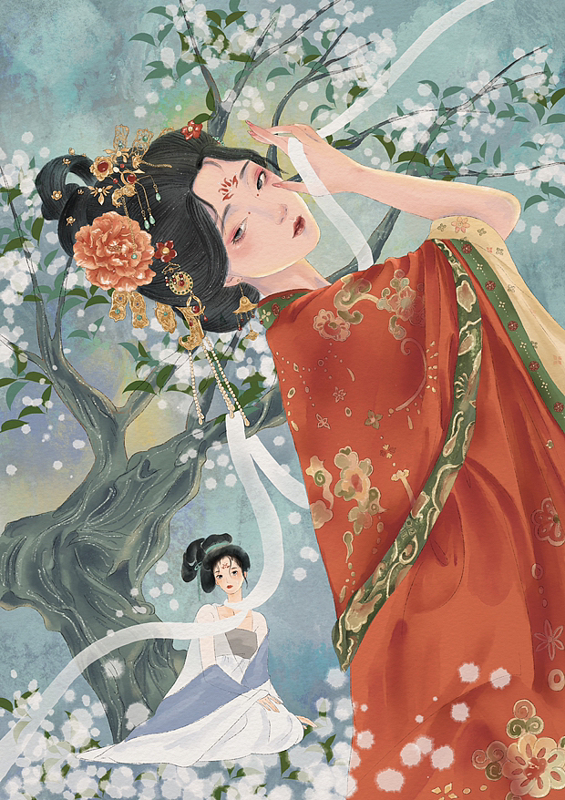 “年”系列插畫之唐（圖ZMzUyOTcxNzYw） - 藝術(shù)插畫 - 站酷設(shè)計師一顆芥末原創(chuàng)素材 - 站酷ZCOOL