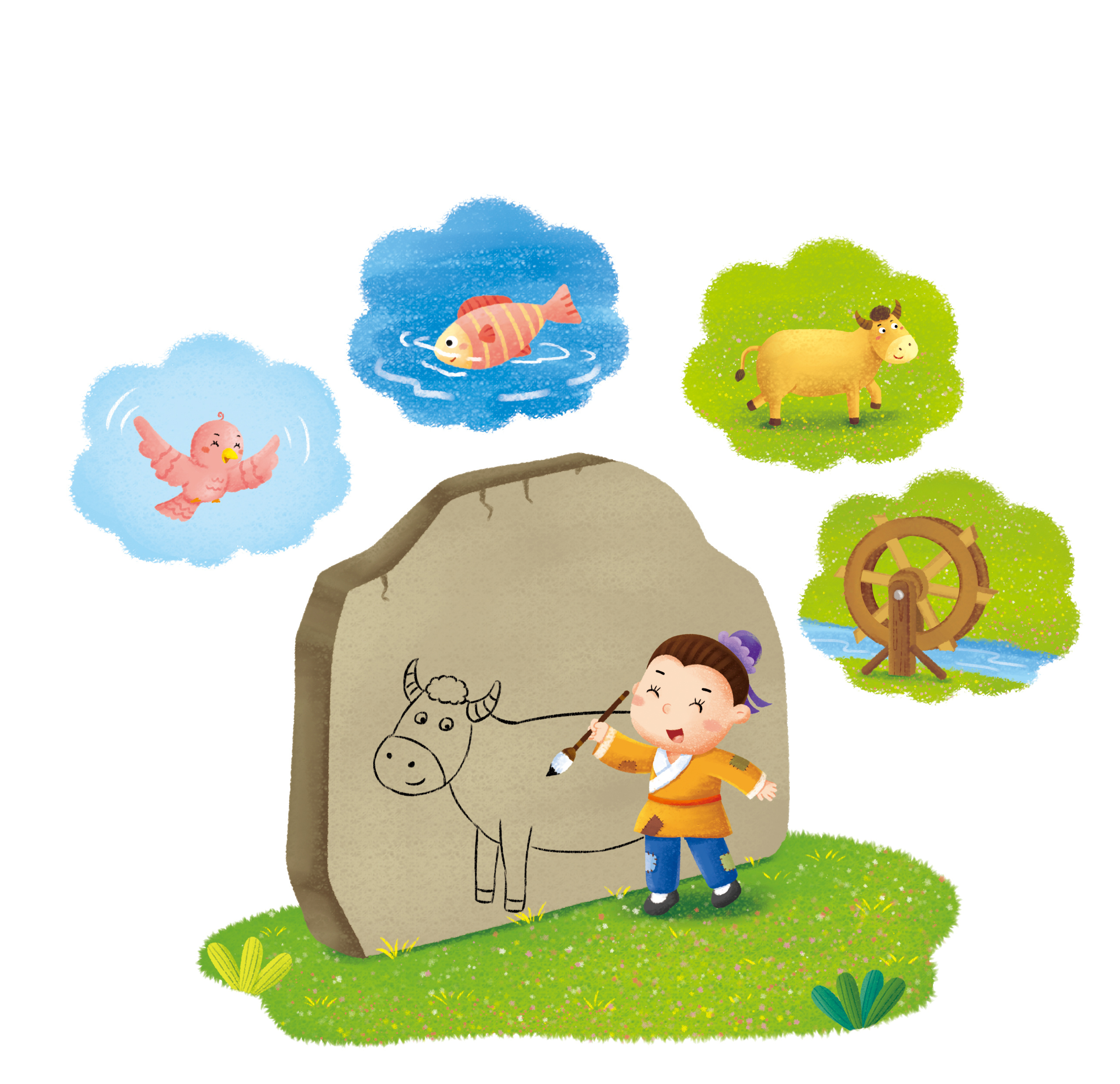 儿童插画~传统文化教材~!