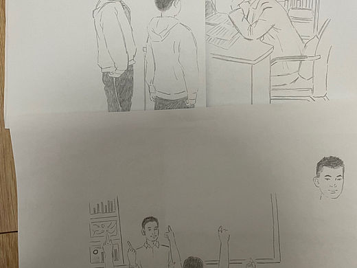 插图草稿 铅笔速写