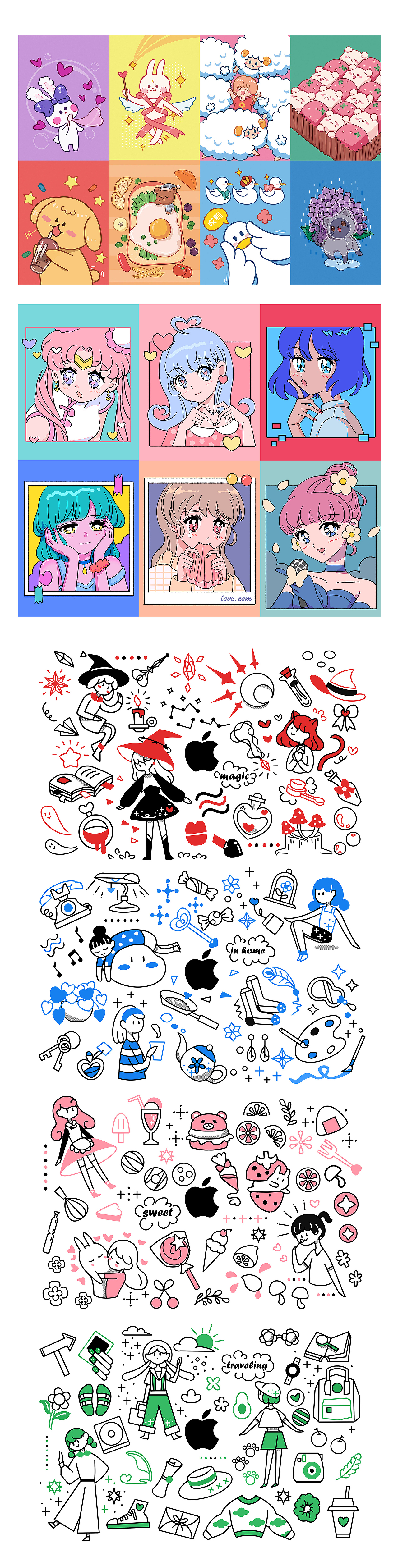 2021年夏季作品集（图ZMjcwNTA3NzA0） - 商业插画 - 站酷设计师nanana7原创素材 - 站酷ZCOOL